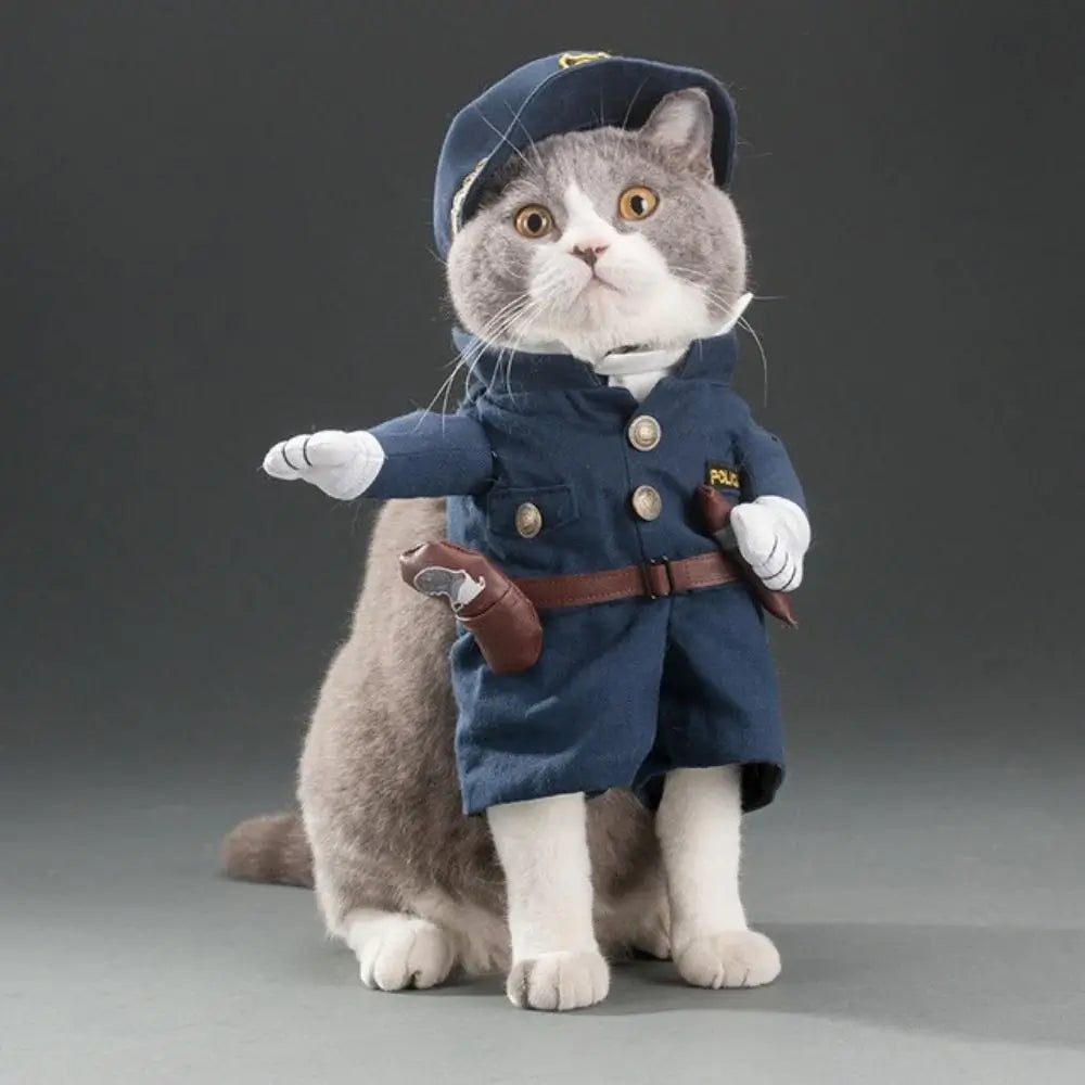 Costume policier pour chat