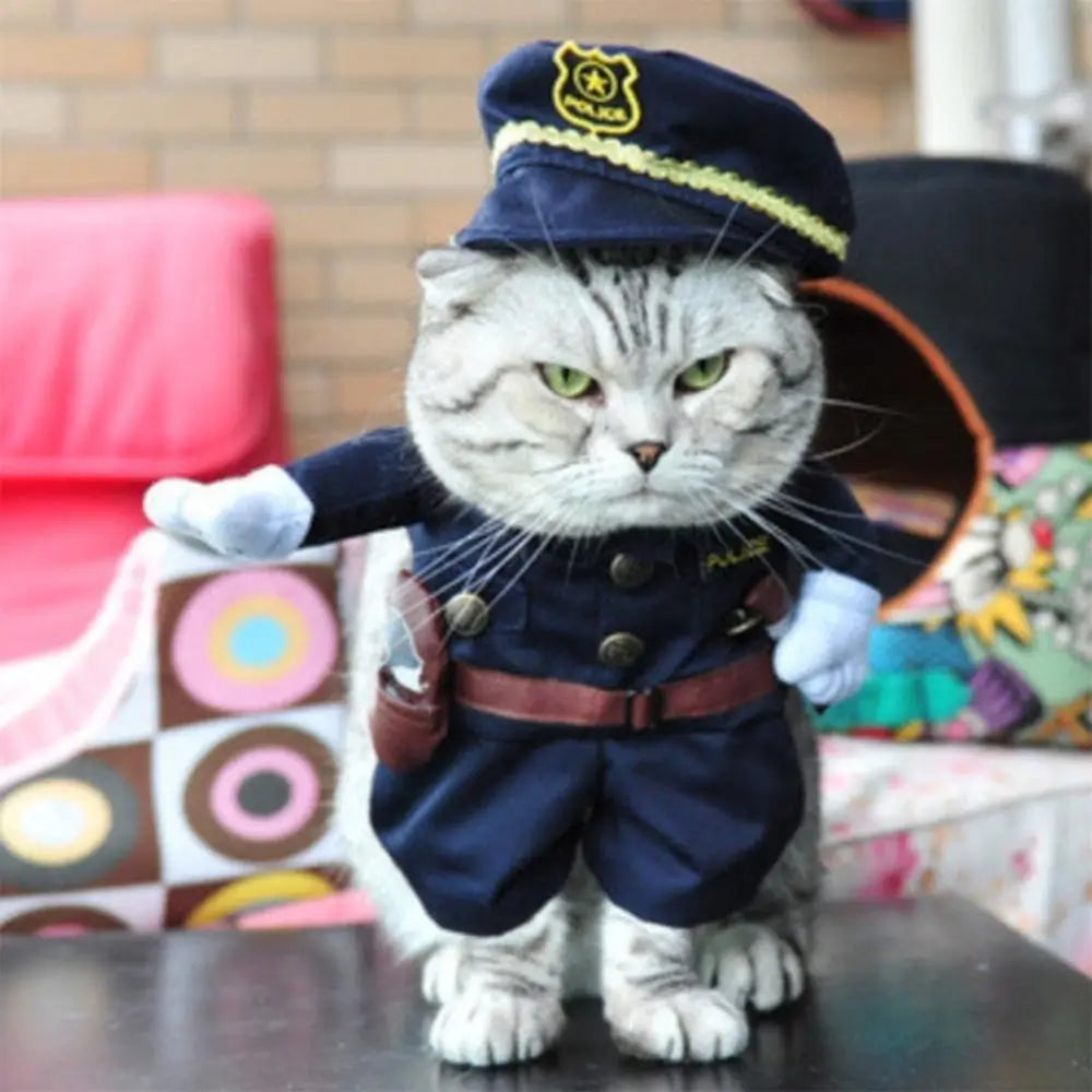 Costume policier pour chat