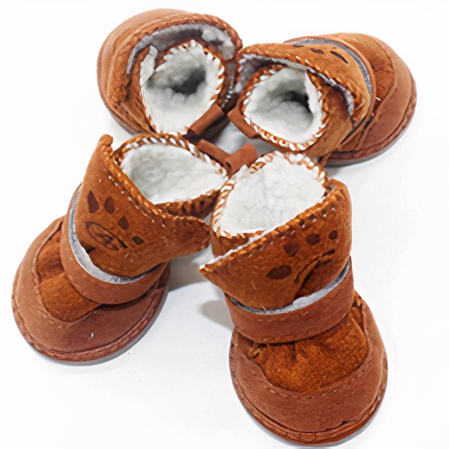Bottes de neige en daim pour petits chien