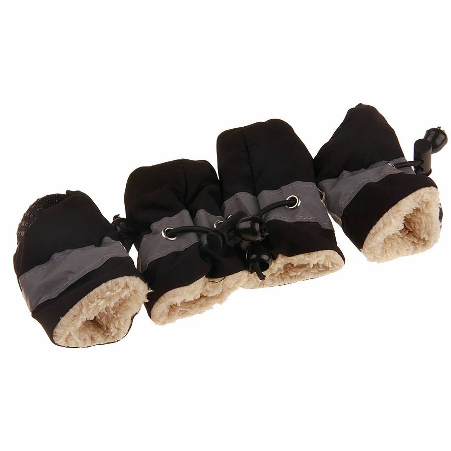 Chaussons chaudes de couleur unie pour chien