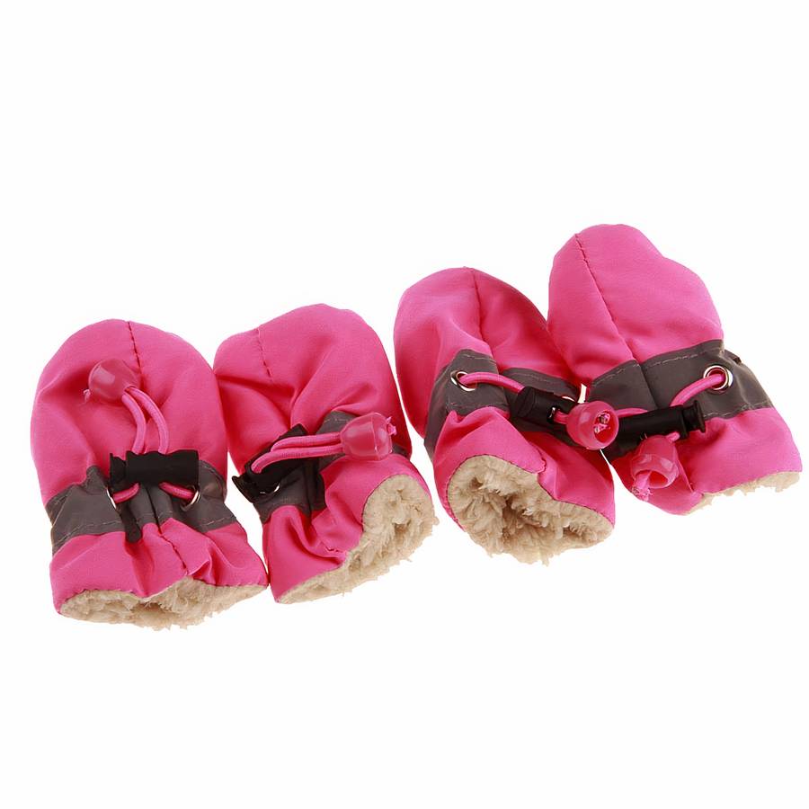 Chaussons chaudes de couleur unie pour chien