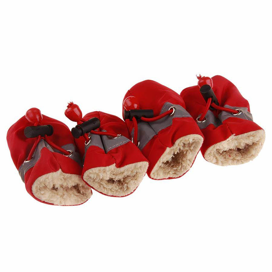 Chaussons chaudes de couleur unie pour chien