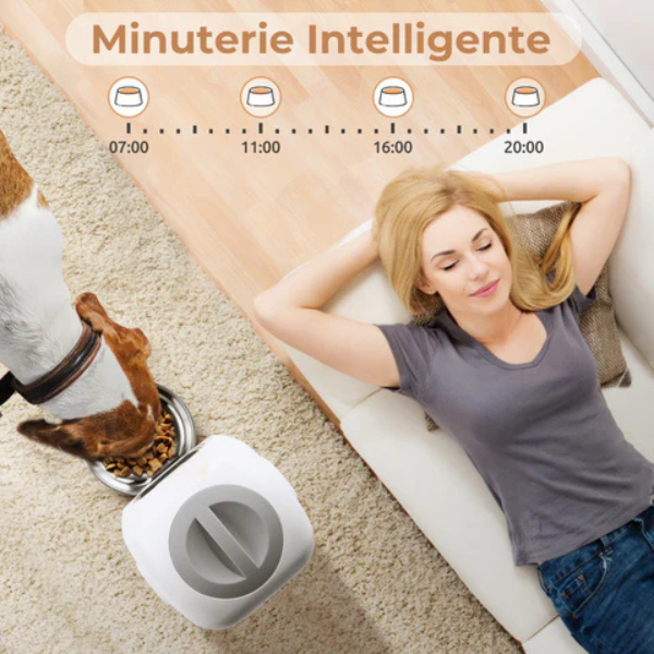 Distributeur automatique de croquettes pour chien et chat