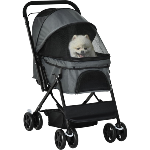 Poussette pour Chien - 4 Roues Pivotantes