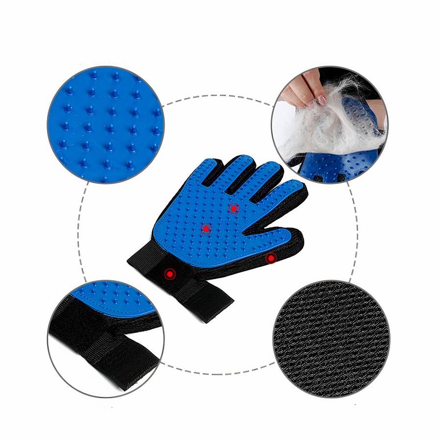 Gant de toilettage et massage pour chien