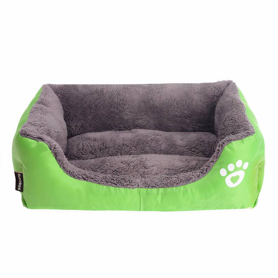 Panier rectangulaire en coton motif patte pour chien XXL