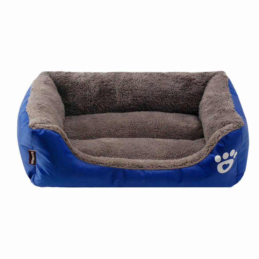 Panier rectangulaire en coton motif patte pour chien XXL