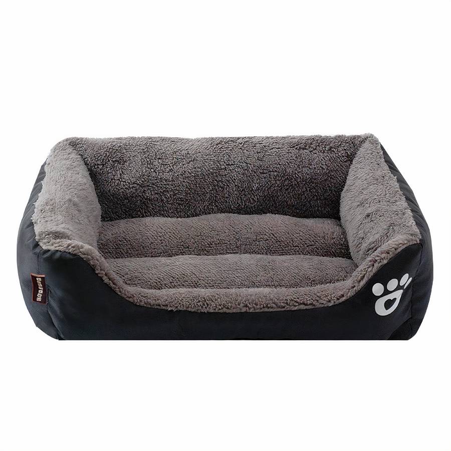 Panier rectangulaire en coton motif patte pour chien XXL