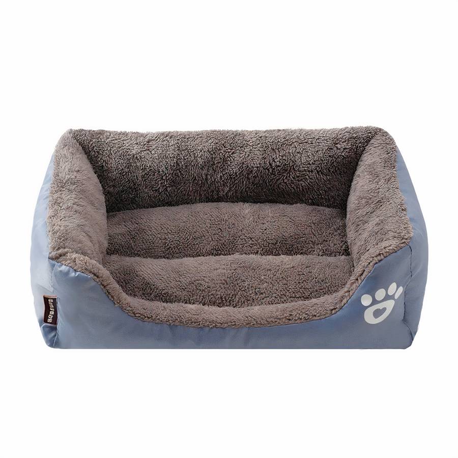 Panier rectangulaire en coton motif patte pour chien XXL