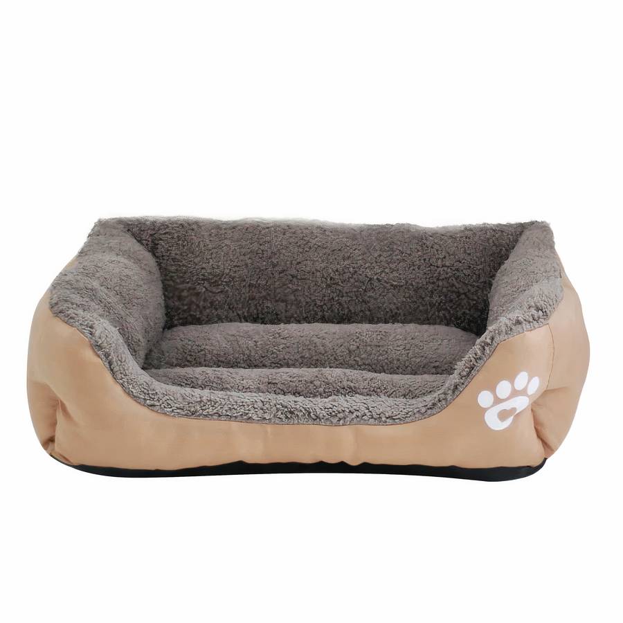 Panier rectangulaire en coton motif patte pour chien XXL