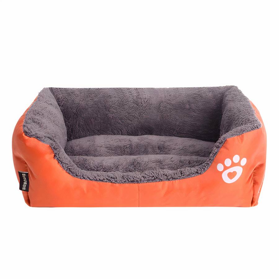 Panier rectangulaire en coton motif patte pour chien XXL