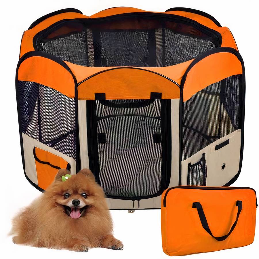 Tente octogonale pliable pour chiens