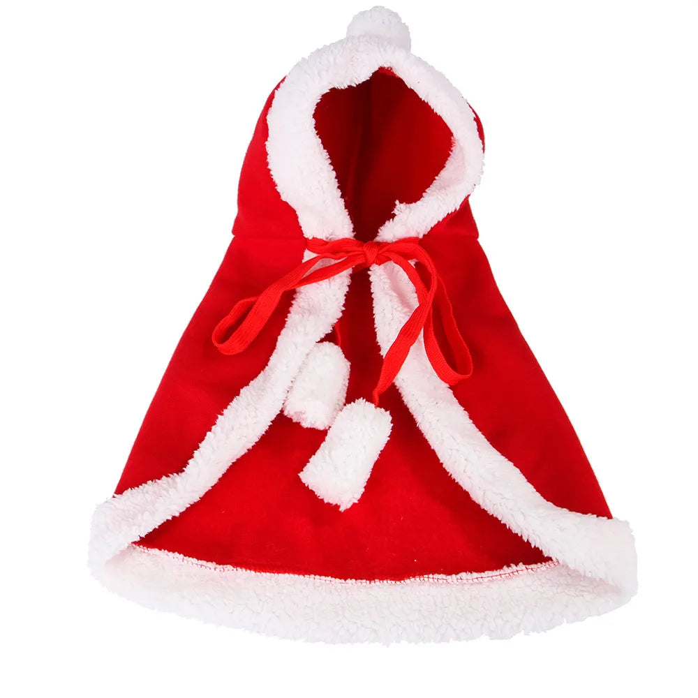 Déguisement pour chat - Cape Père Noël