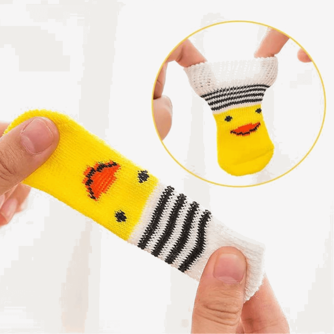 Chaussettes pour chien - Jaune avec rayures