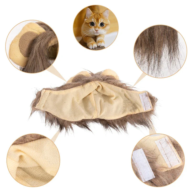 Déguisement pour chat - Perruque crinière de lion