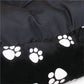 Panier noir motif patte pour grand chien XXL