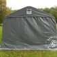 Abri pour bétail 3,6x6x2,68m, PVC, Gris
