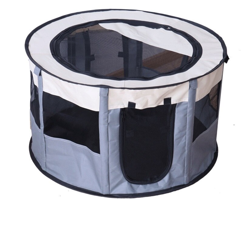 Parc pour chien rond respirant portable et pliable