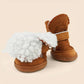 Bottes de neige en daim pour petits chien