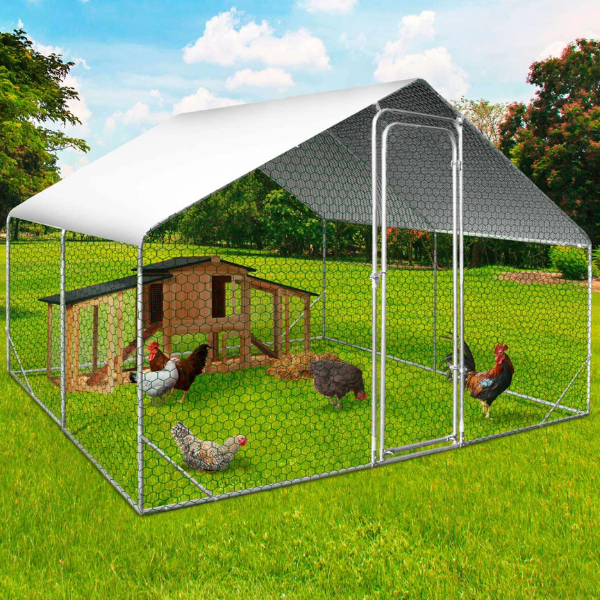 Enclos Poulailler 9 m² Parc Grillagé 3x3 M Acier Galvanisé