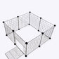 Parc pour chien pliable en métal avec barrières en fer
