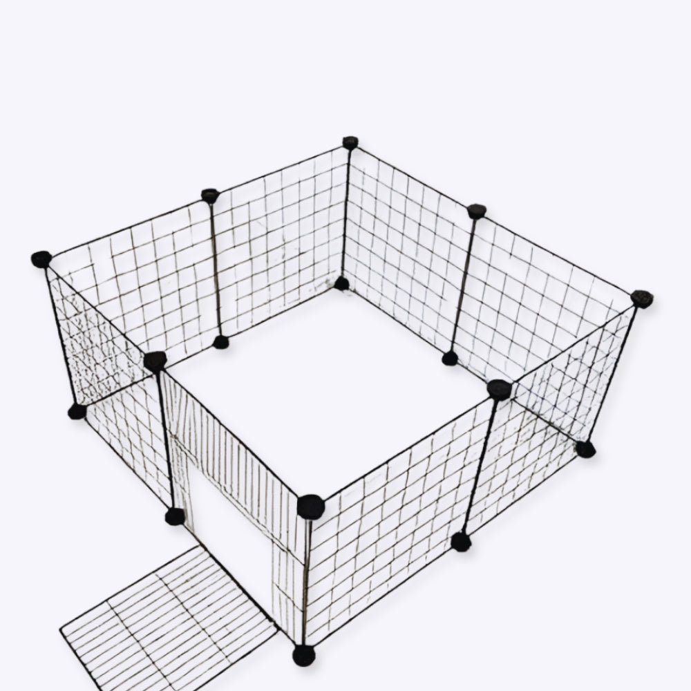 Parc pour chien pliable en métal avec barrières en fer