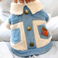 Manteau hivernal pour chien en jean