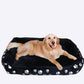 Panier noir motif patte pour grand chien XXL