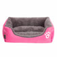 Panier rectangulaire en coton motif patte pour chien XXL