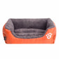 Panier rectangulaire en coton motif patte pour chien XXL