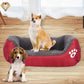 Panier rectangulaire en coton motif patte pour chien XXL