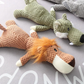Jouet sonore en peluche côtelée