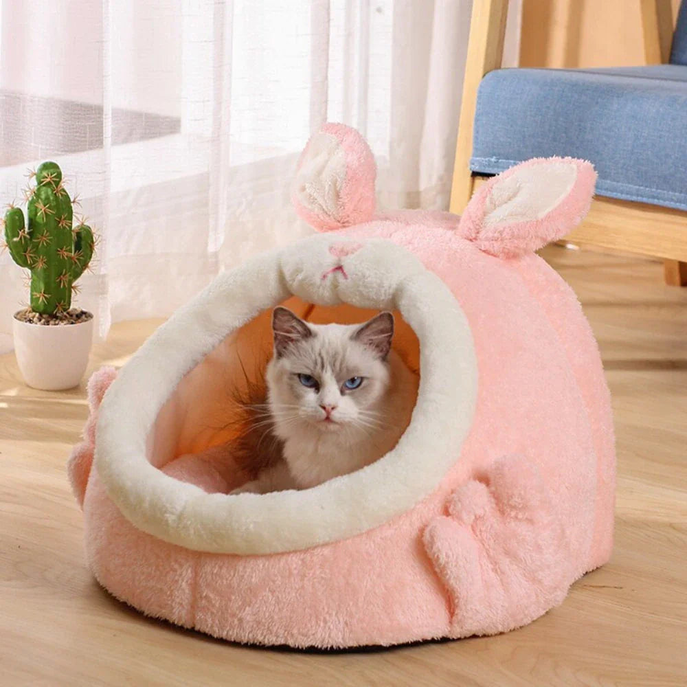 Lit forme lapin pour chat