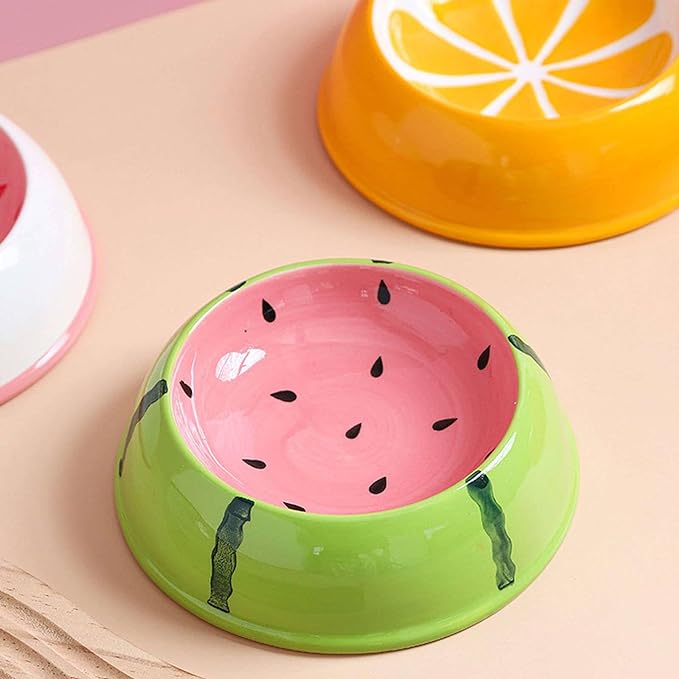 Petite gamelle en céramique pour chien et chat : Edition fruits
