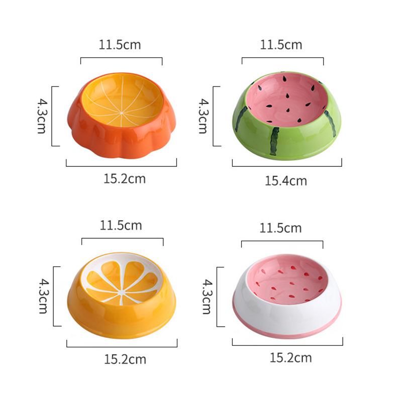 Petite gamelle en céramique pour chien et chat : Edition fruits