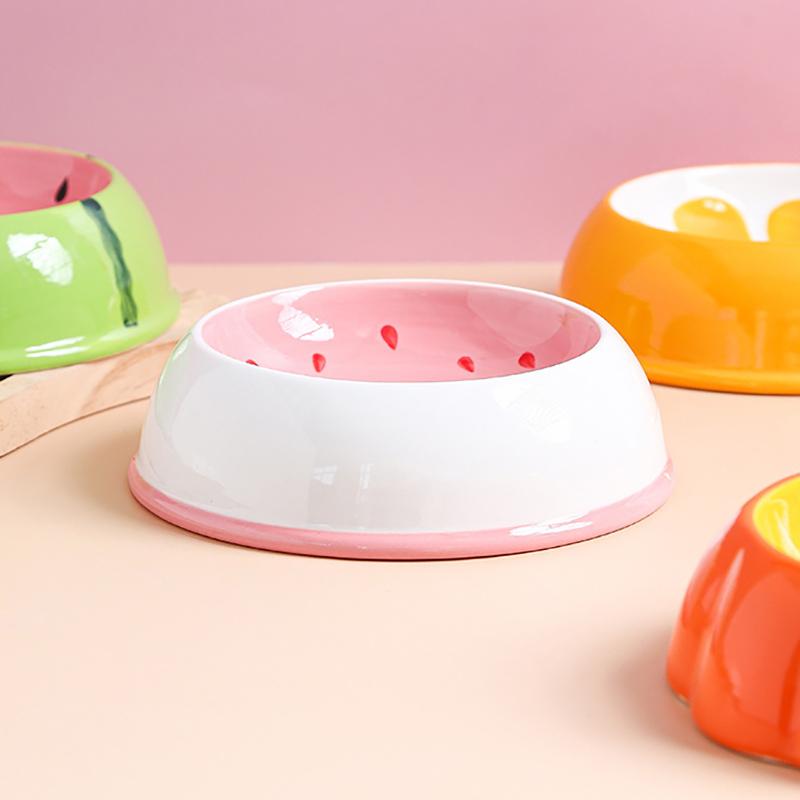 Petite gamelle en céramique pour chien et chat : Edition fruits
